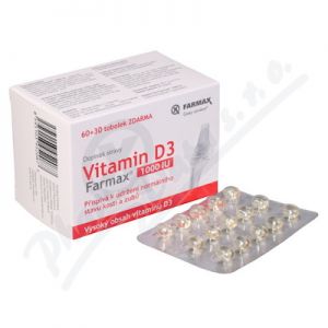 Obrázek Vitamin D3 1000IU Farmax tob.60+30