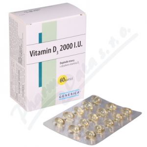 Obrázek Vitamin D3 2000 I.U. cps.60 Generica