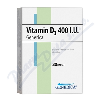 Obrázek Vitamin D3 400 I.U. Generica cps.30