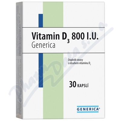 Obrázek Vitamin D3 800 I.U. Generica cps.30