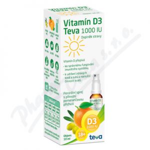 Obrázek Vitamin D3 Teva 1000IU sprej 10ml